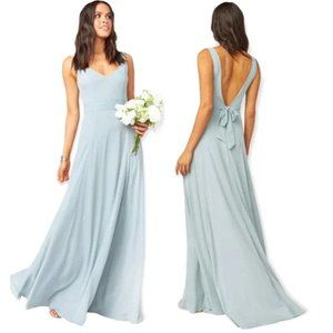 NWT Show Me Your Mumu Jenn Maxi Dress Silver Sage Green SIZE XS